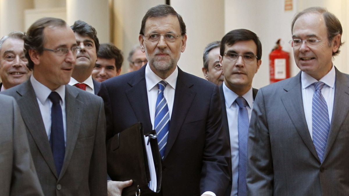 Rajoy llega al Senado para comparecer ante el pleno del Congreso