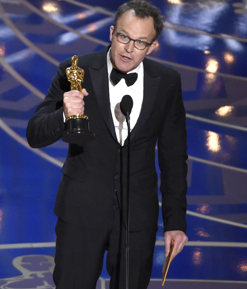 Tom McCarthy, recoge la estatuilla al mejor guión original por 'Spotlight'