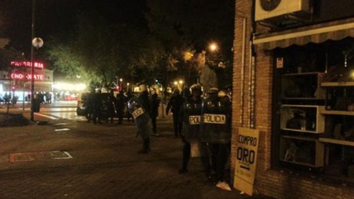 Incidentes en el Barrio del Pilar. Foto: Twitter / @AlvaroEscarcha