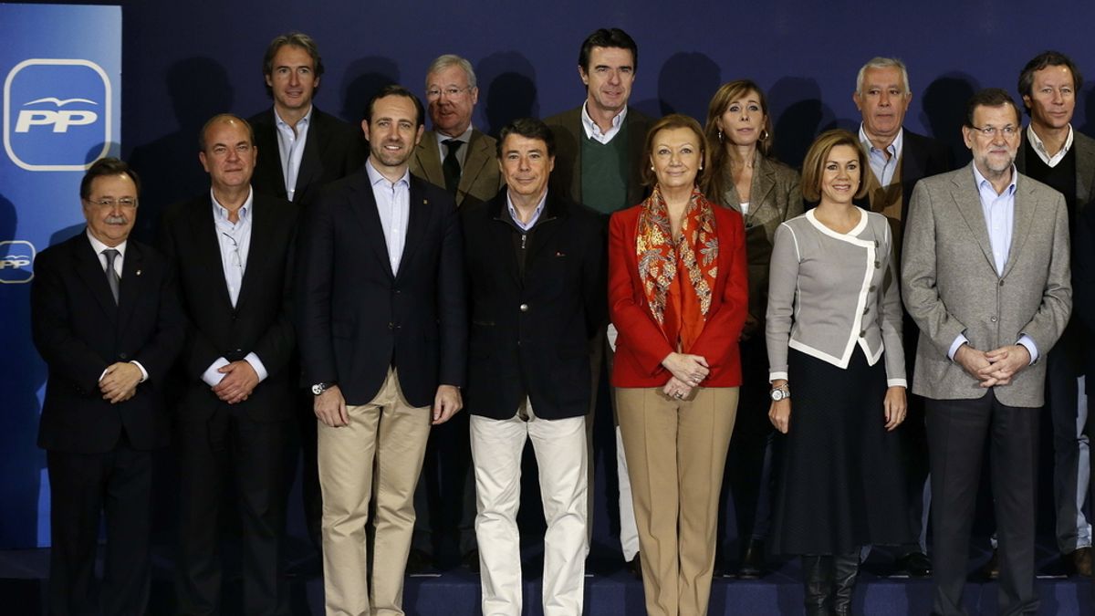 Rajoy y sus 'barones' en Segovia