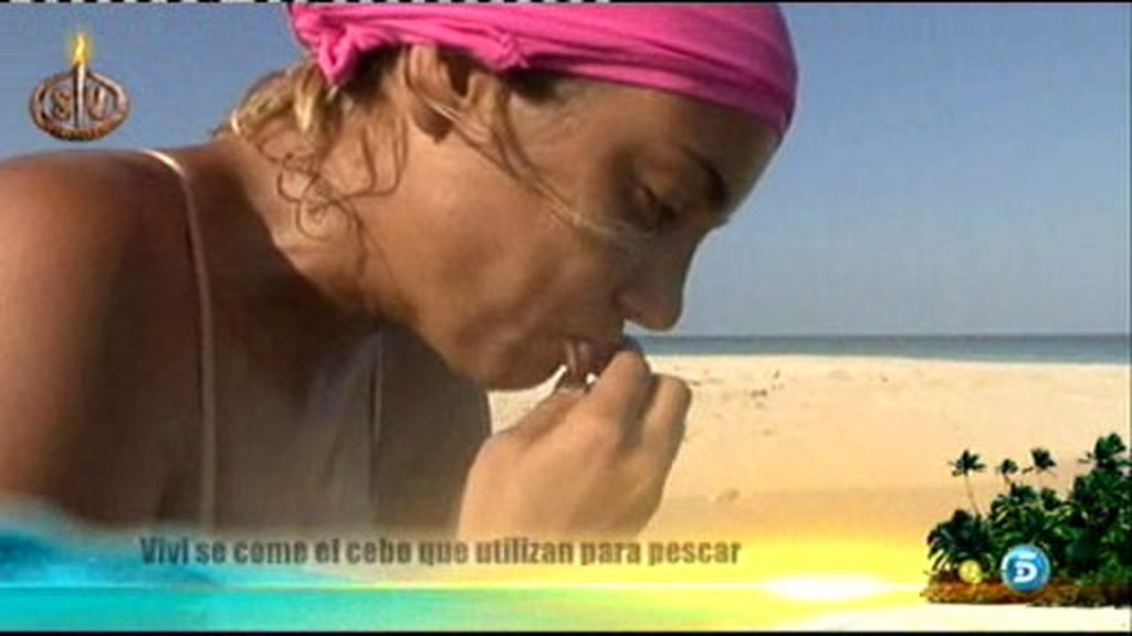 Vivi se ha comido el cebo de pescar