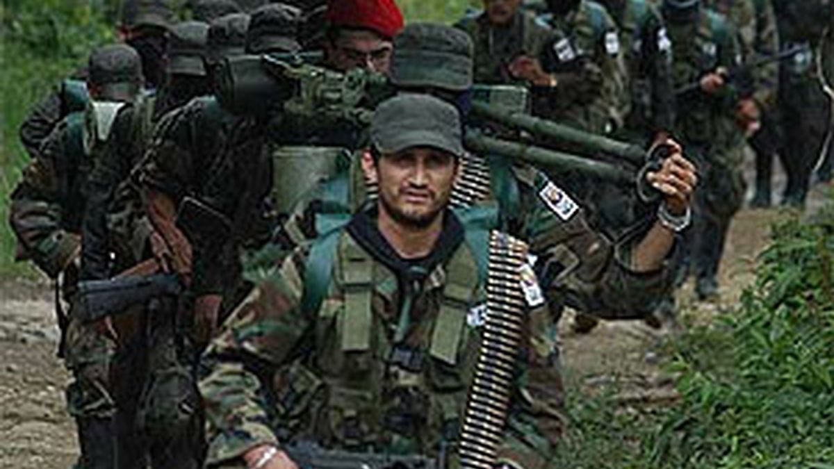 Imagen de archivo de miembros de las FARC. Foto: AP.