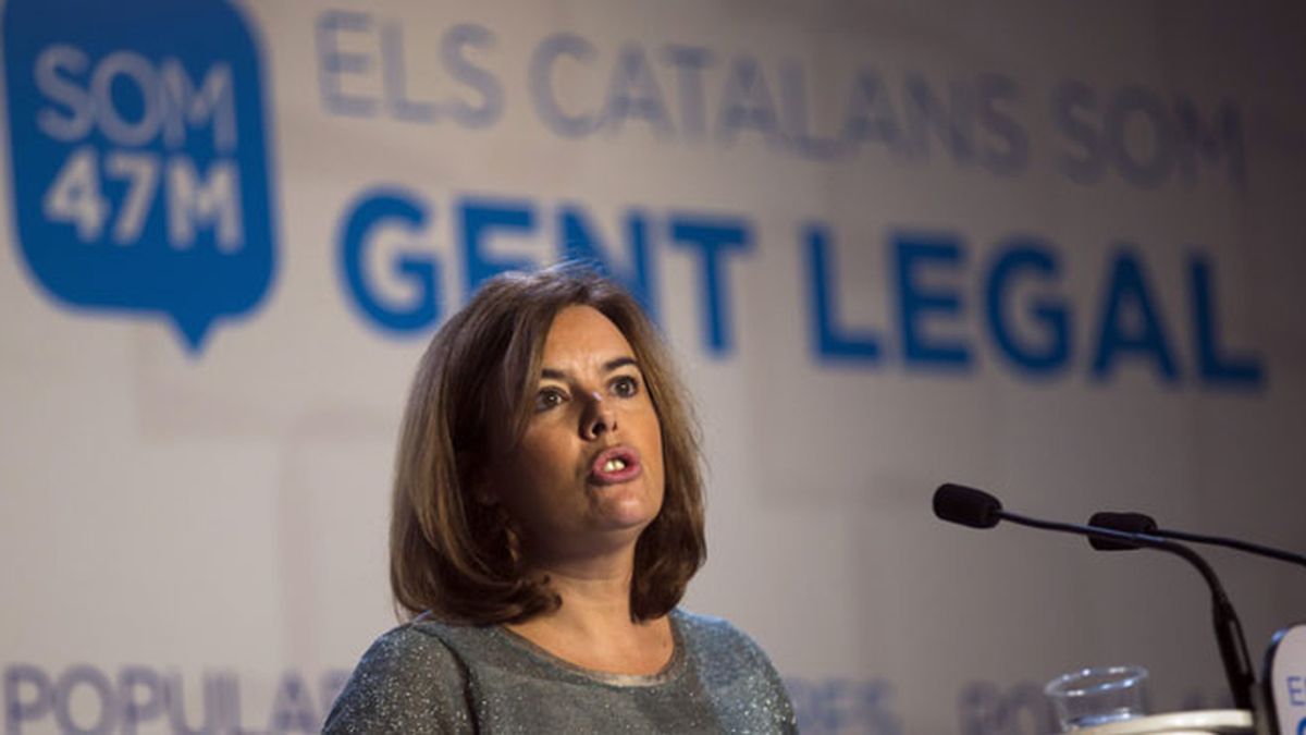 Soraya Sáenz de Santamaría en la Convención del PP catalán en Badalona