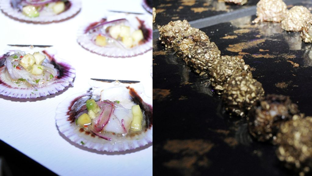 Los canapés que degustamos durante el evento, salidos de la cocina del chef Mario Sandoval