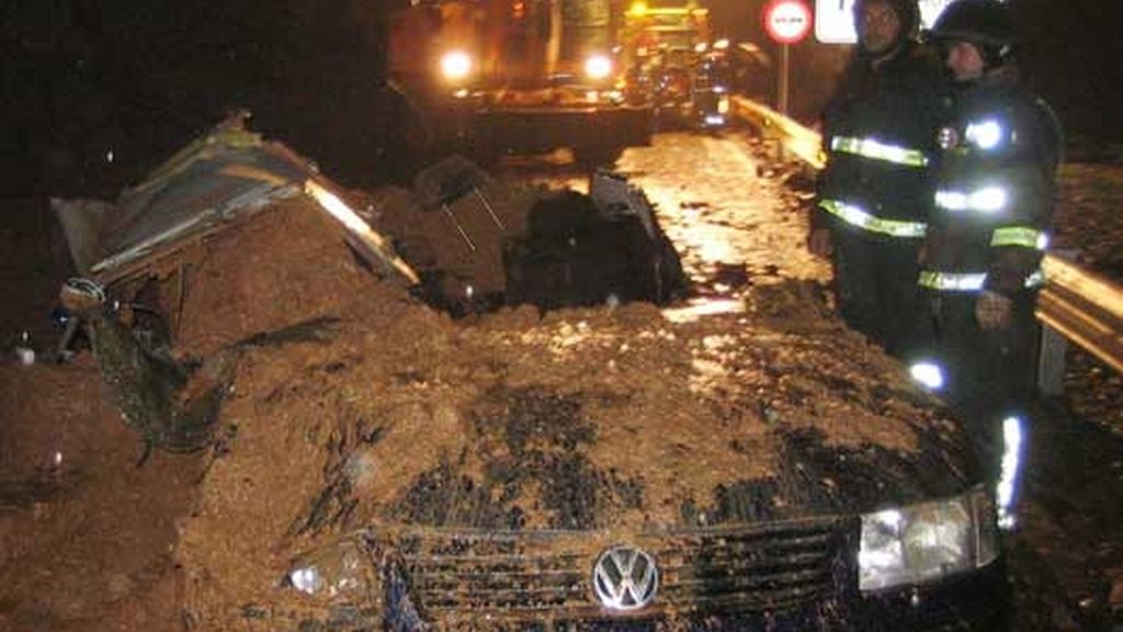 Accidente de tráfico por el temporal