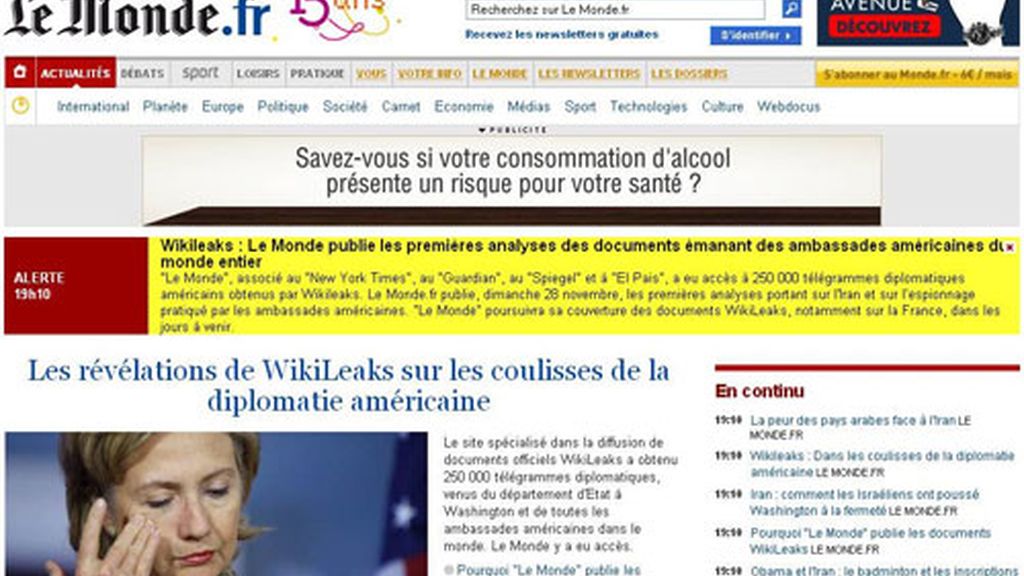 Filtraciones de Wikileaks a través de otros medios