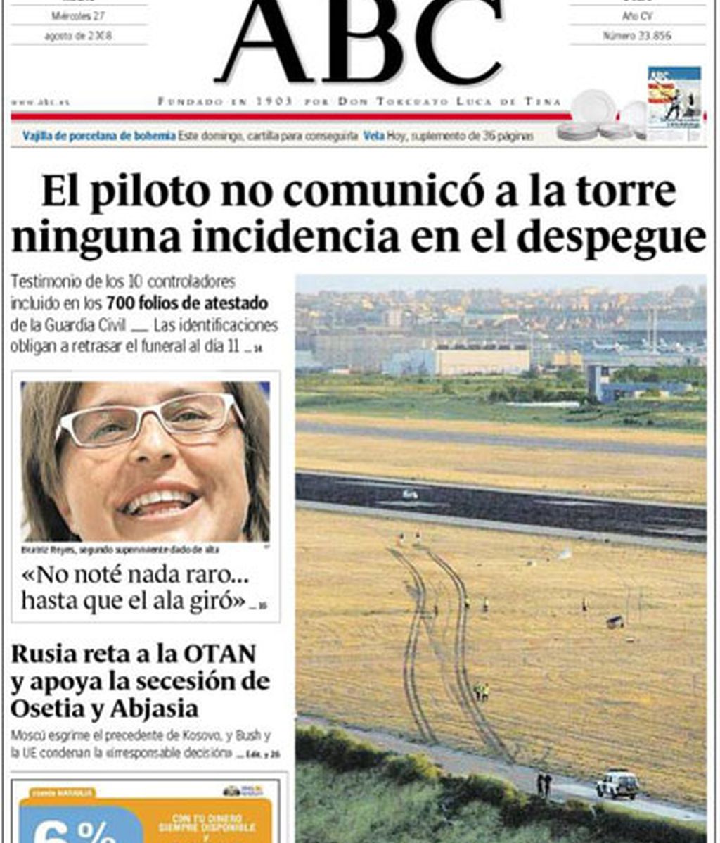 Exclusiva de Informativos Telecinco en todas las portadas de los diarios