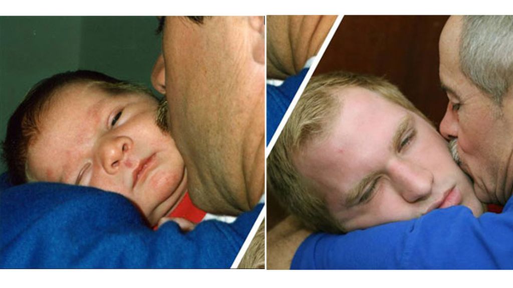 Tres hermanos recrean las fotos de su infancia para su madre