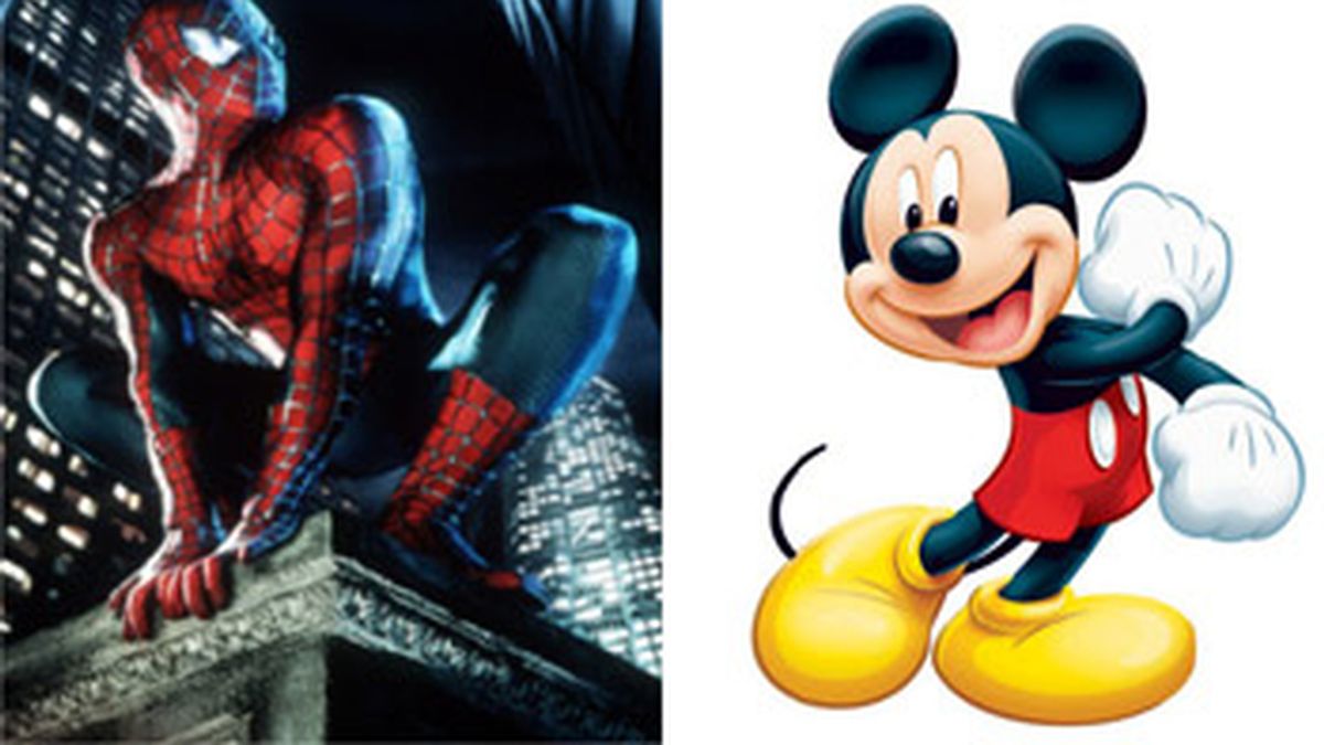 Spiderman y Mickey Mouse