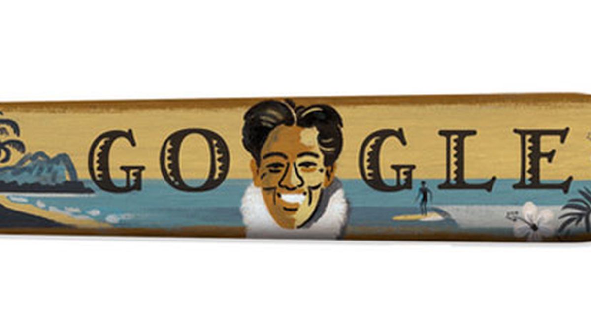 Google rinde homenaje con un doodle a Duke Kahanamoku, el padre surf