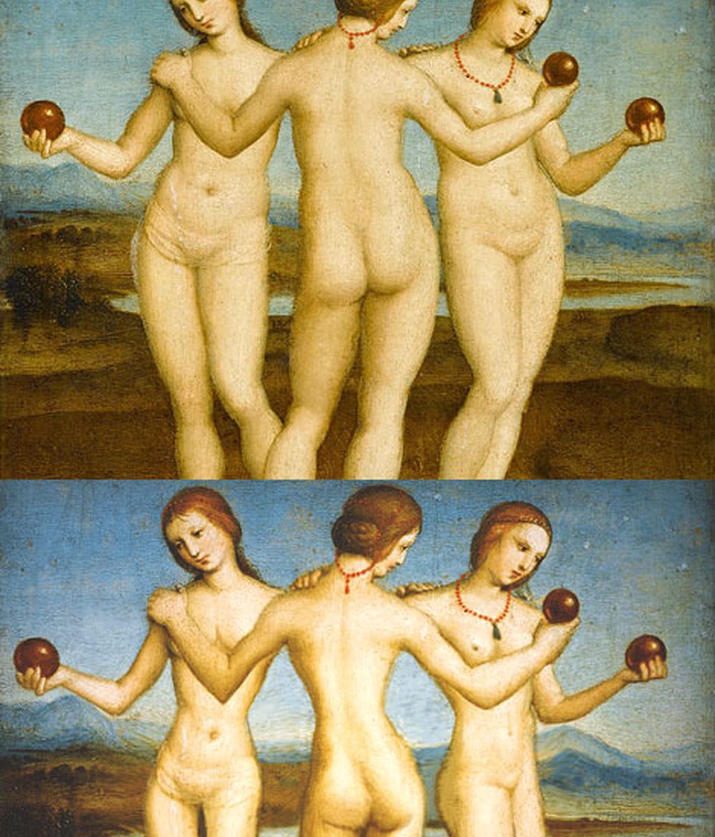 El photoshop llega a las musas desnudas de grandes pintores clásicos