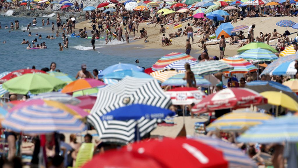 Playa de El Masnou, cerca de Barcelona, España