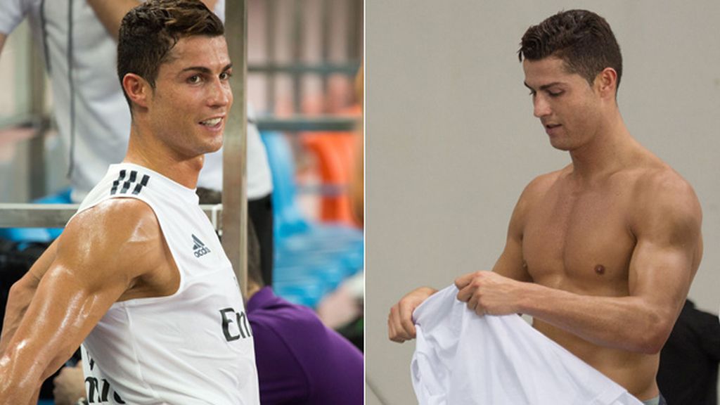 Cristiano Ronaldo saca músculo en China