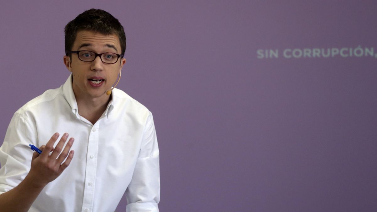 Errejón en la presentación de la campaña de Podemos