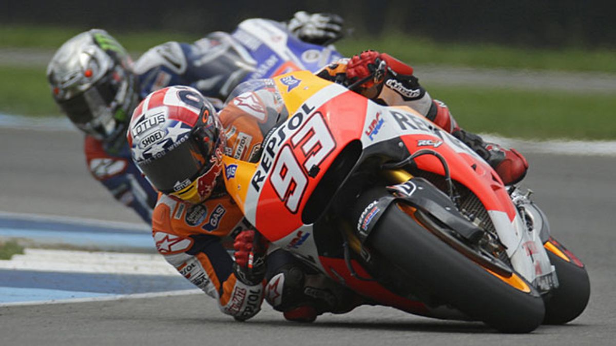 Márquez y Lorenzo en acción