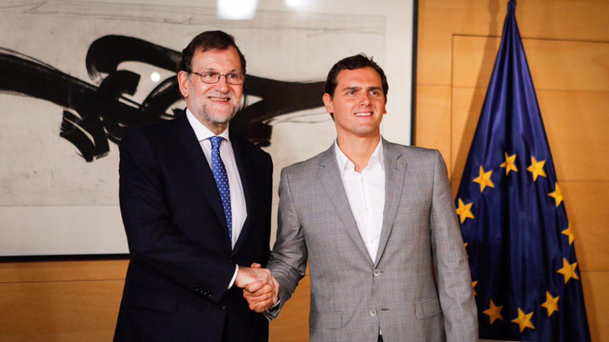 Encuentro entre Mariano Rajoy y Albert Rivera en el Congreso