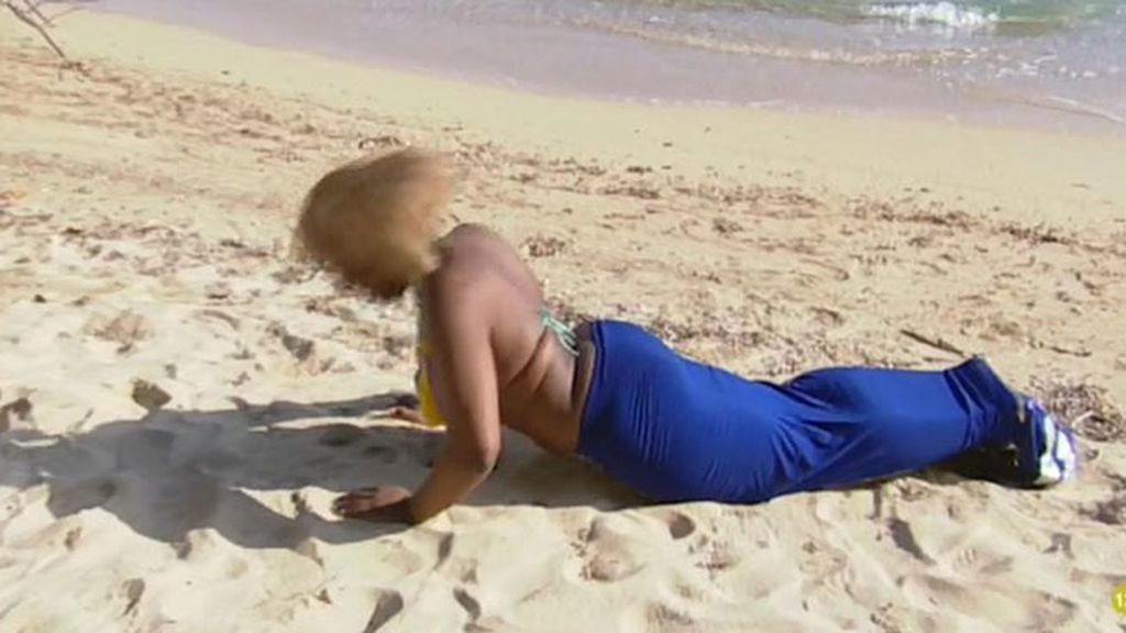 Carolina sobe ha llegado nadando hasta la playa