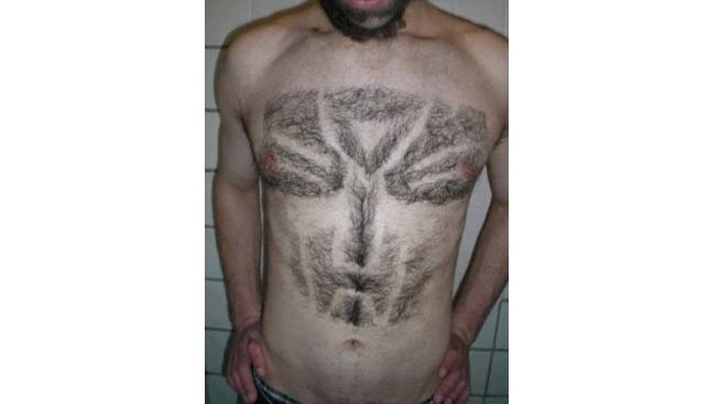 El vello masculino convertido en arte