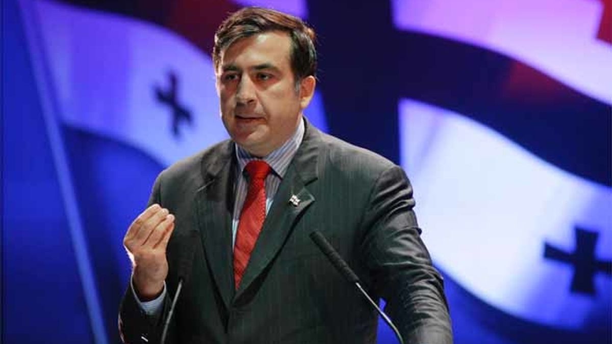 El presidente de Georgia, Mijaíl Saakashvili, durante una congreso de EPP