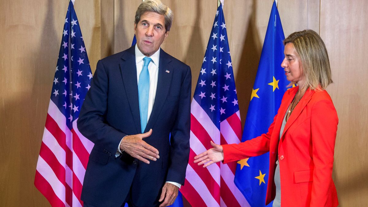 John Kerry y Federica Mogherini