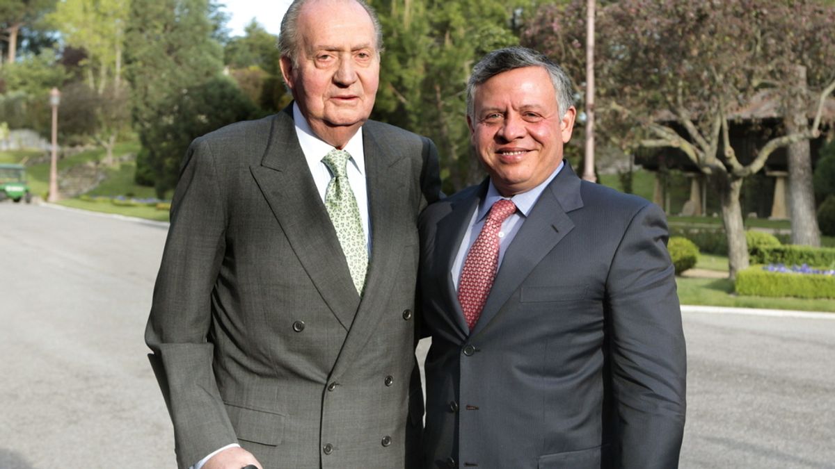 Rey Don Juan Carlos con Abdalá II de Jordania. Foto:EFE