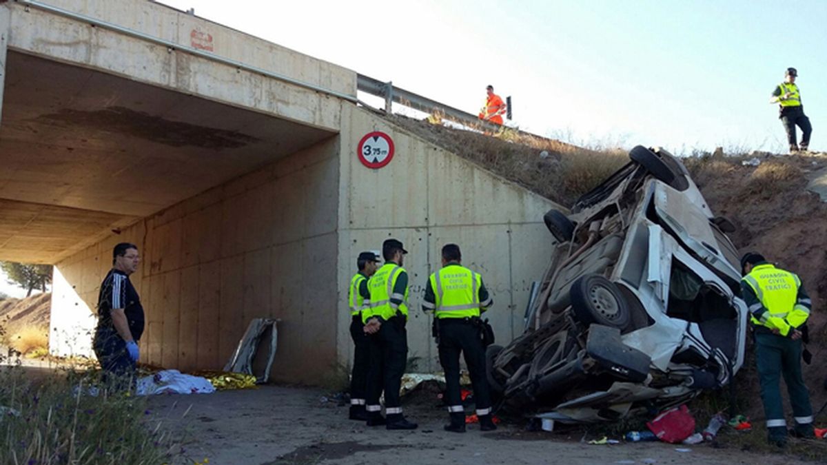 Cinco muertos por un accidente en la autovía entre Lorca y Águilas