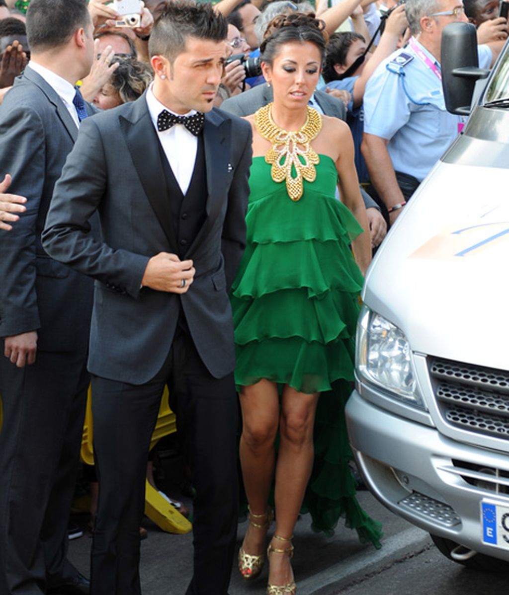 David Villa con Patricia González