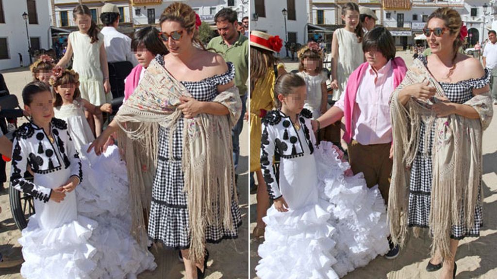 50% flamenca, 50% torera: el bautizo de la hija de Estrella Morente y Javier Conde