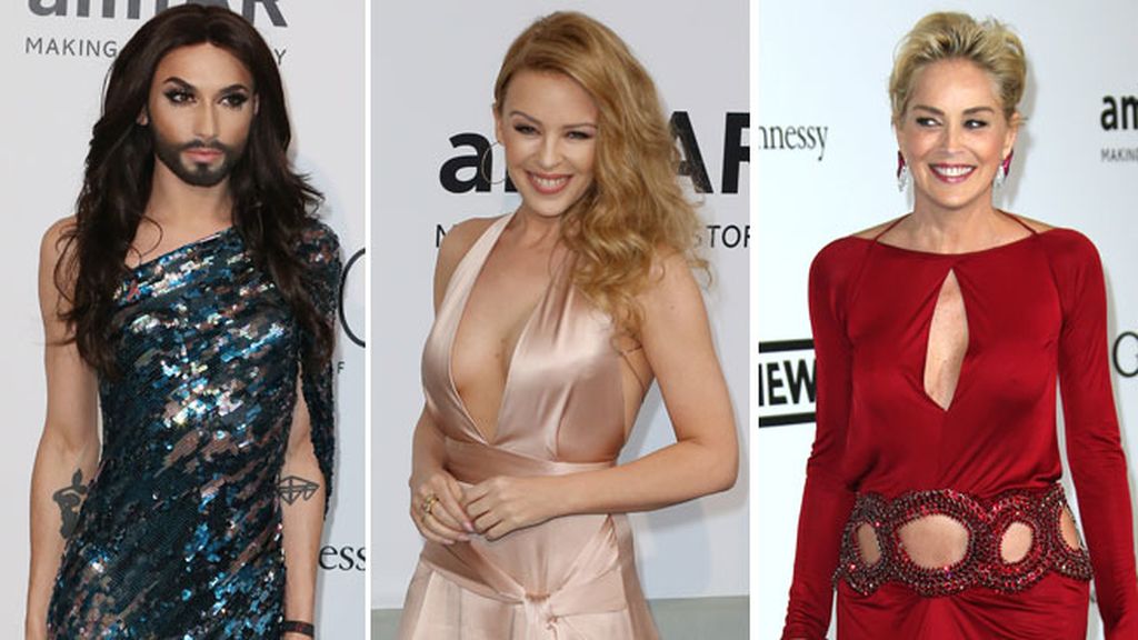 Kylie Minogue, Conchita Wurts, Sharon Stone: divas solidarias en la gala AmfAR