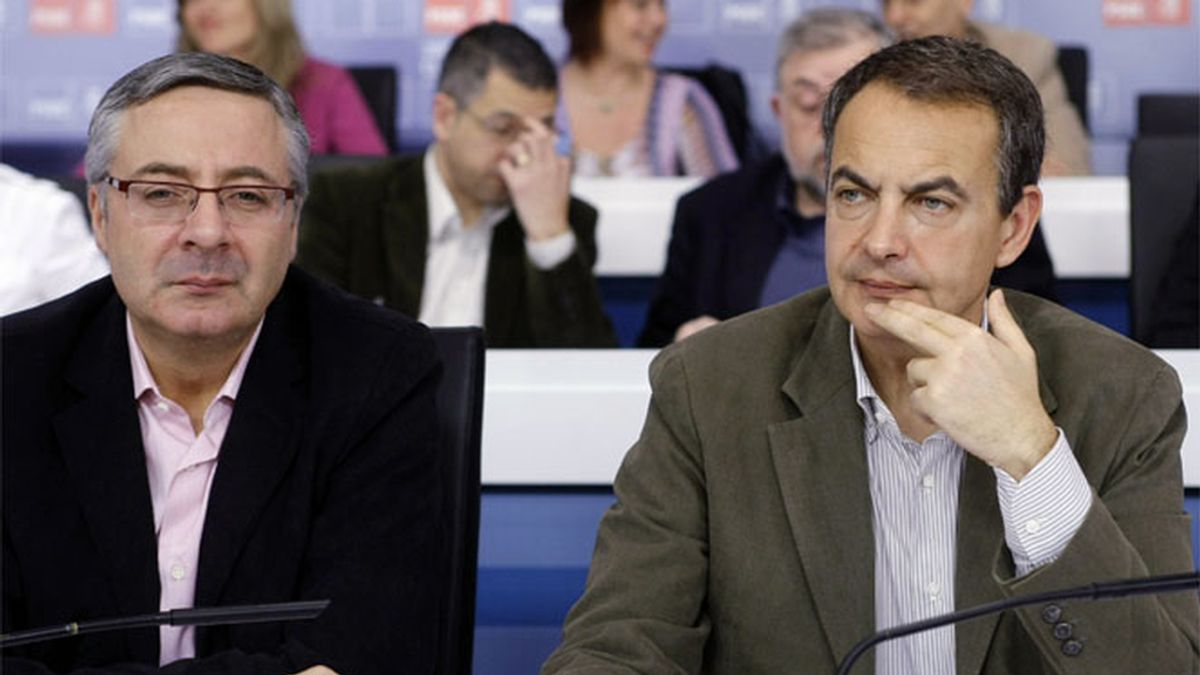 Zapatero y Blanco en el Comité del PSOE