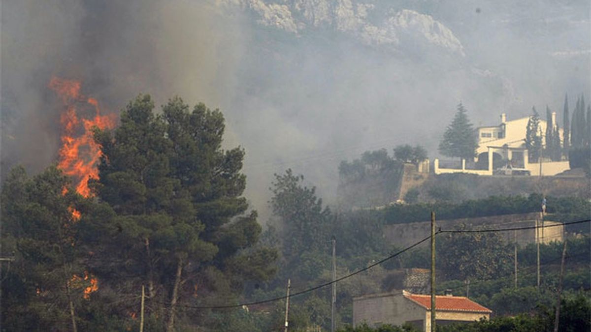 Incendio en la localidad alicantina de Vall D'Ebo