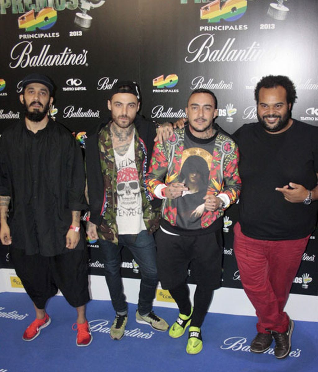 Cristina Pedroche, Dani Martín y Soraya Arnelas, en la fiesta 40 principales