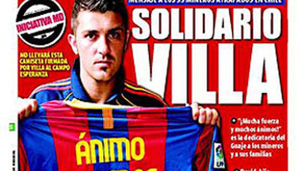 El campeón de mundo envía ánimo a los mineros chilenos. Foto: Mundo Deportivo El campeón de mundo envía ánimo a los mineros chilenos. Foto: Mundo Deportivo