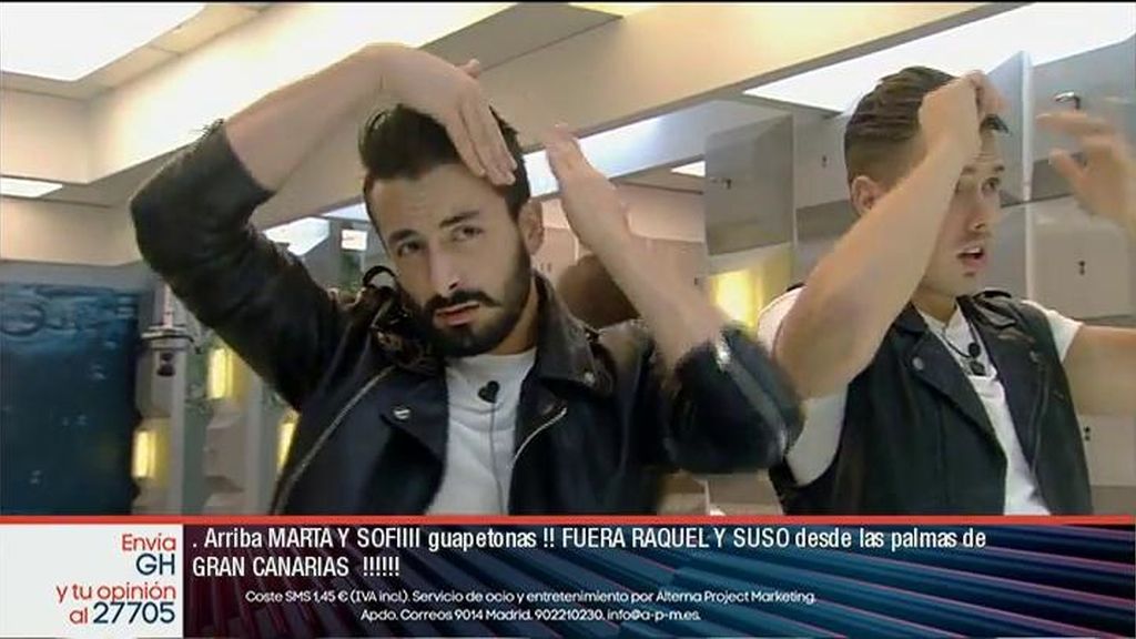 Aritz se afeita para la fiesta rocabilly de 'GH16'