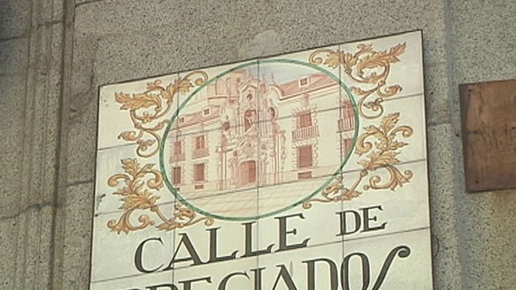 Cartel de la calle Preciados de Madrid