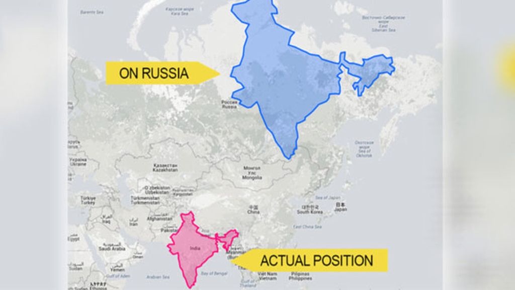 La proyección de Mercator distorsiona el tamaño de los países