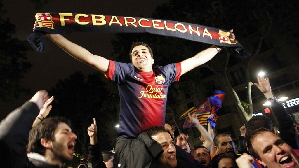 El alirón blaugrana inunda la plaza de Canaletas