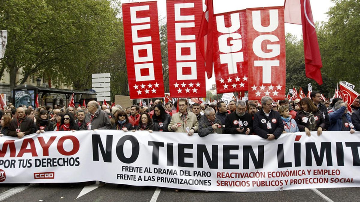 Manifestación del Día del Trabajo en Madrid