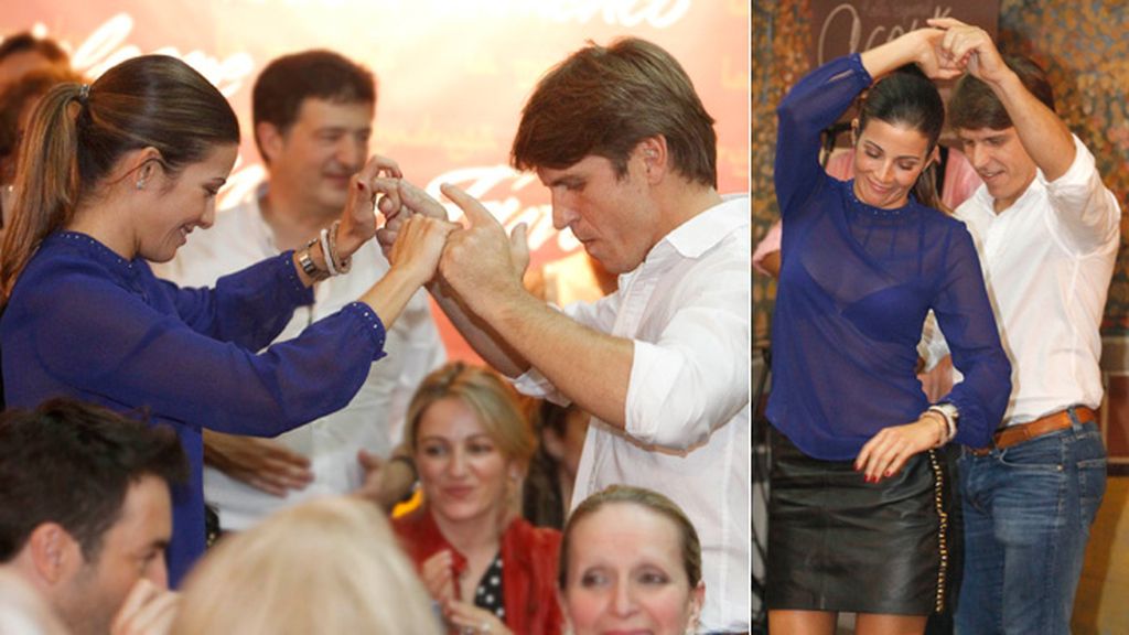 Manuel Díaz y Virginia disfrutaron bailando un pasodoble