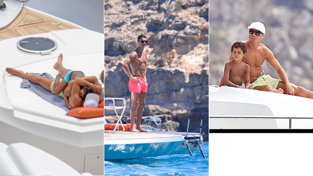 Cristiano Ronaldo disfrutando de unos días con la familia en Ibiza
