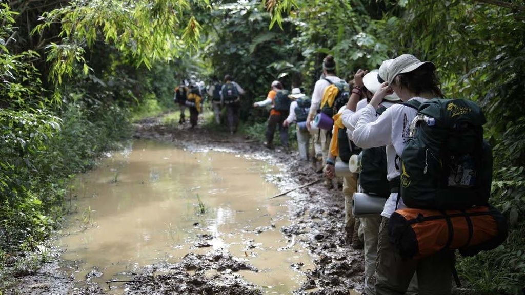 Marcha por la selva del Darién