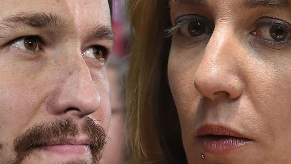 Tania Sánchez y Pablo Iglesias