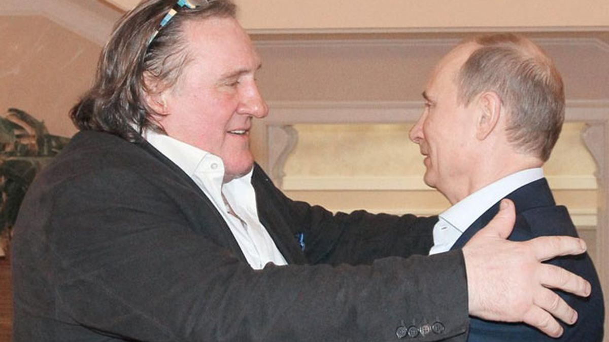 El actor francés y el presidente ruso, Vladimir Putin