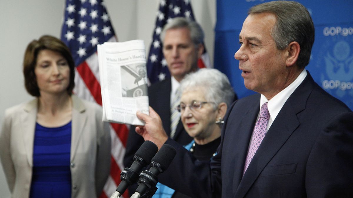 Boehner apela a la unidad de la bancada republicana y a "mantenerse firmes" en esta "batalla épica"