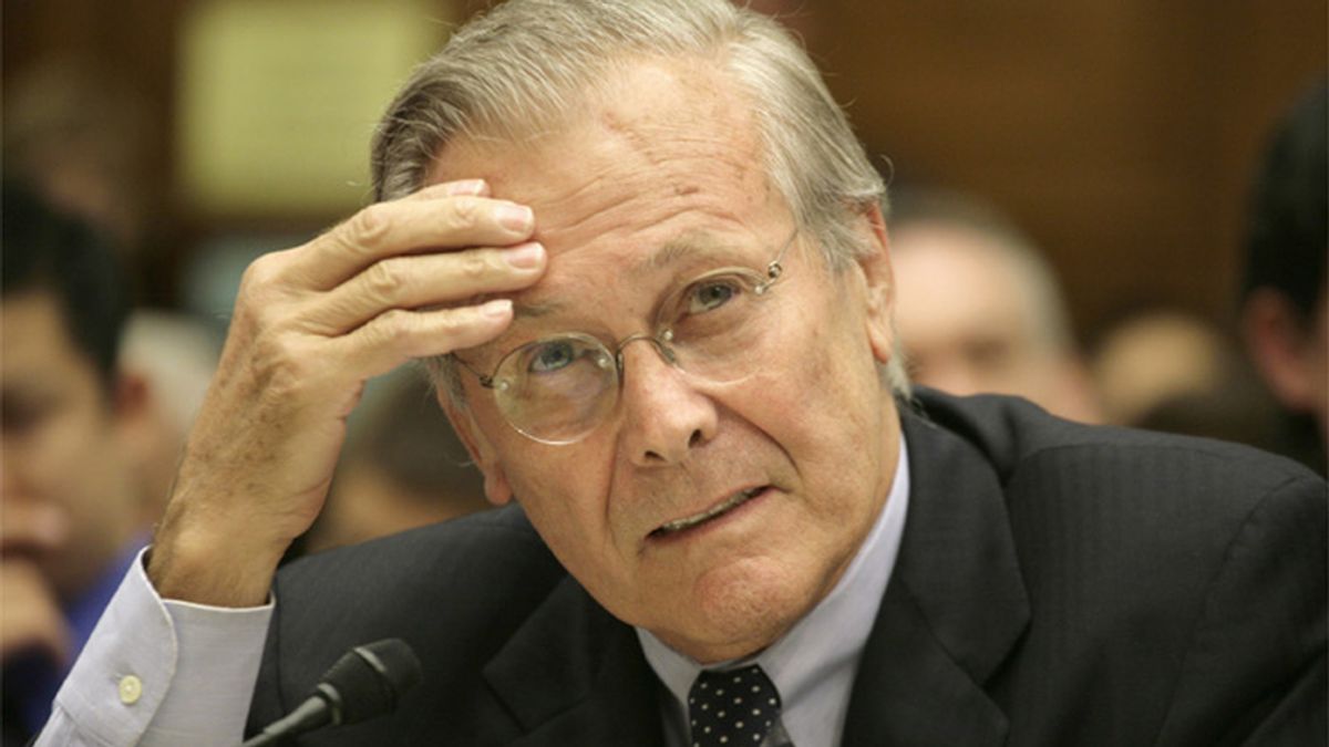 Donal Rumsfeld, secretario de Defensa estadounidense en la administración Bush