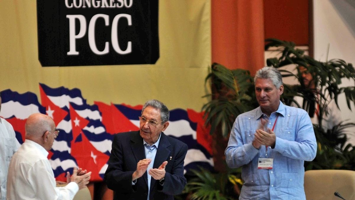 Raul Castro durante el congreso del Partido Comunista