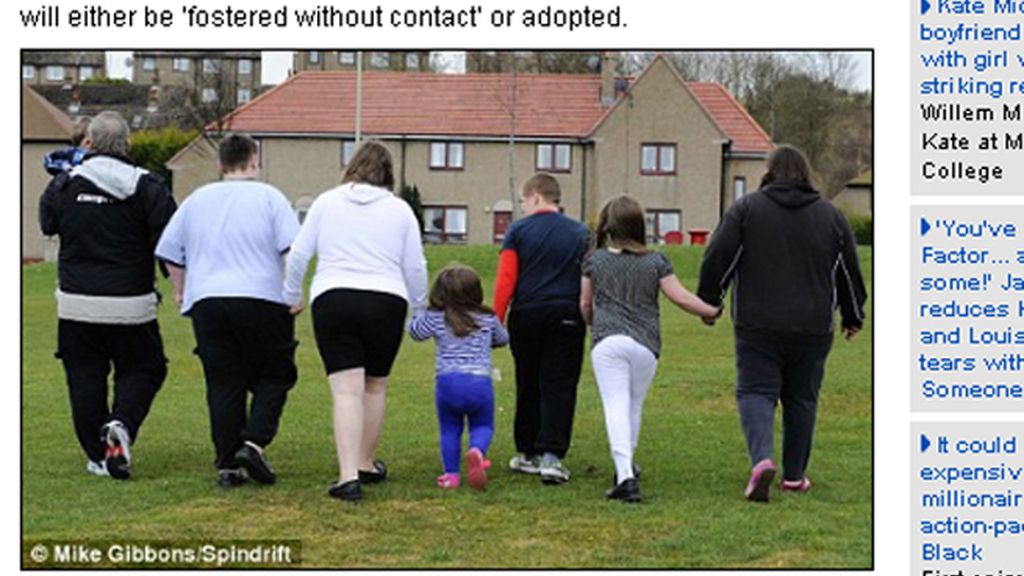 Un matrimonio inglés pierde la custodia de sus hijos al no conseguir que estos adelgacen. Foto: Daily Mail Un matrimonio inglés pierde la custodia de sus hijos al no conseguir que estos adelgacen. Foto: Daily Mail