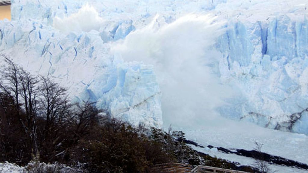 El desmoronamiento del glaciar