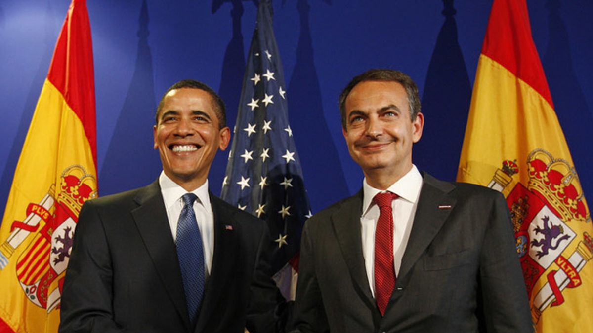 Barack Obama con Zapatero