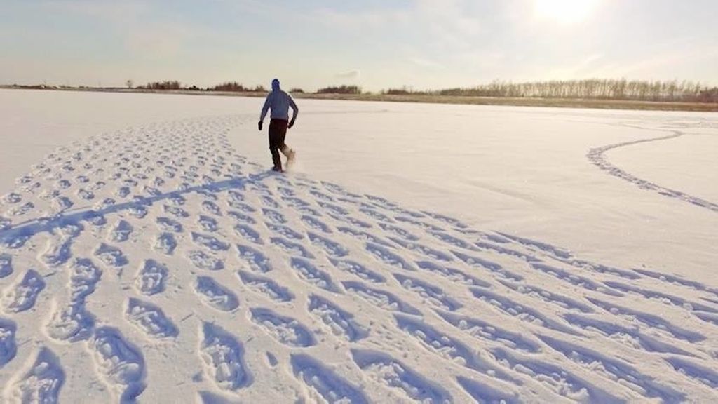Inmensas obras de arte sobre la nieve